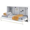 Homlando Lenart Armadio-letto - Letto a scomparsa Concept Pro CP06 90x200 cm - Armadio con letto pieghevole orizzontale - Armadio con letto integrato - Letto funzionale (Bianco Opaco)
