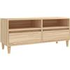 vidaXL Mobile TV Rovere Sonoma 100x34,5x44,5 cm in Legno Multistrato
