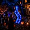 Generic Decorazioni Halloween Esterno, Tristo Mietitore con Fantasmi da Giardino | Decorazioni Halloween Esterno con Tristo Mietitore e Fantasmi Blu, Paletto da Giardino per Cortile, Prato, Vialetti e Feste