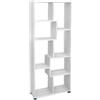 BAKAJI Mobile Libreria in Legno Truciolare 8 Scomparti Colore Rovere Sbiancato Bianco Ideale per Ogni Tipo di Arredamento