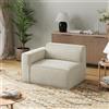 Novilla Divano Angolare Modulare in Chenille, Bracciolo Sinistro | Molle insacchettate Smarts Coil®, Senza Montaggio, Tessuto Chenille Idrorepellente Oleofugo Antimacchia, 107x85x70cm