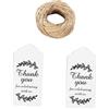 Mikikit 1 Set Etichette da Matrimonio Carta Kraft con Design Metri Filo per Decorazioni Feste e Ringraziamenti per Confezioni e Segnaposto