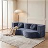 PEBFHSQW Divano letto matrimoniale Boneless Divano-Letto Convertibile 200CM 2Cuscini | Divano lavabile sfoderabile,nessun montaggio,imbottitura morbida in schiuma ad alta densità,soggiorno,camera ospiti e ufficio