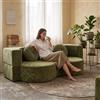 PEBFHSQW Divano letto matrimoniale Boneless Divano-Letto Convertibile 200CM 2Cuscini | Divano lavabile sfoderabile,nessun montaggio,imbottitura morbida in schiuma ad alta densità,soggiorno,camera ospiti e ufficio