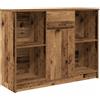 Kaorsrow Credenza effetto legno anticato, 101 x 35 x 76 cm | Armadio da corridoio flessibile con cassetto, anta e ripiani per soggiorno, corridoio o camera da letto. Montaggio