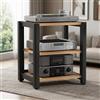 Fdzylyg Mobile Hifi, Mobile Stereo,3 Ripiani, con Ruote, Altezza Regolabile | Supporto per Giradischi, Audio Rack Media Stand, per Amplificatore Lettore DVD Turno Sky box(60x50x64cm)