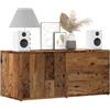Wynira Mobile TV effetto legno anticato, 80 x 34 x 35,5 cm, con 2 cassetti e porta, salvaspazio come mobile basso, credenza, per soggiorno o camera da letto