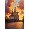 Kinooge Diamond Painting Chiesa di San Pietroburgo, Diamond Art Adulti kit Pittura Bambini, Disegni con Perline da Attaccare 5D DIY Ricamo a Punto Croce Diamante Painting, per Decor Casa Regalo 40x50cm G-399