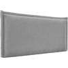 DHOME Testiera Imbottita in Tessuto Aqualine con Bordino da Parete Fonoassorbente Acustica Testata Letto per Camera Moderna di Tendenza (Grigio, 4cm Sp., 70cm Alt., 110cm)