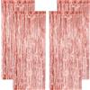 KICNIC 4 tende glitterate oro rosa, 1 m x 2,5 m | Tenda con lanterna per foto, per compleanno, Capodanno, discoteca, Halloween, matrimonio, Natale, feste