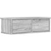 Qnhdfrt Mobile TV Sospeso Grigio Sonoma 60x26 cm Legno Ingegnerizzato | Mensola porta TV galleggiante per soggiorno con cassetti capienti, ideale per ottimizzare lo spazio a parete.