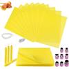 SUPAWAY Set di 20 fogli di cera d'api, colore giallo, 20 x 15 cm, fiocchi di cera d'api per candele fai da te, piastre di cera d'api con stampi per bambini e adulti, fai da te, Natale