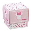 Ingrosso e Risparmio 12 Scatoline cubiche in cartoncino con Base e Coperchio Rosa con Stelline e Minnie, firmate Disney, bomboniere Nascita Battesimo Compleanno Bambina (Senza confezionamento)