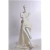 TonHan Busto Astratto Bianco Lucido Laccato, Femminile. con Viso e Capelli.