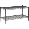 VANZBON Scaffalatura a 2 ripiani resistente, 91,4 cm x 45,7 cm x 49,5 cm (larghezza x profondità x altezza), scaffale in filo metallico con ruote bloccabili, regolabile in altezza, per soggiorno