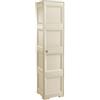 MA MAISON Colonnina in Plastica Effetto Legno 40 x 43 x 164 cm con 4 Moduli e Ante Lisce - Mobile Alto Contenitore Salvaspazio per Camera, Bagno, Soggiorno e Studio (Wengé) (Angora)