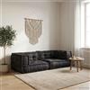 zylophax Divano modulare a 2 posti antracite in tessuto 100% cotone 140x70x36 cm imbottitura morbida con schienale ergonomico sfoderabile e lavabile per interno ed esterno comfort seduta