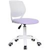 AVANTI TRENDSTORE - Ascrea- Sedia girevole per bambini, regolabile in altezza. Rivestimento in tessuto viola. Dimensioni LAP ca. 39,5x74-86x40,5 cm