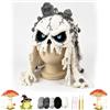 Generico Kit fai da te all'uncinetto for cappello con cappuccio fantasy, una vasta | Kit completo (filo, uncinetto, ago da tappezzeria, cartamodello/tutorial), il materiale è morbido e confortevole(Ghost)