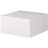 FineBuy Tavolino da Salotto MONOBLOC 60x60x30 cm Lucido Bianco, Quadrato | tavolino da soggiorno cubo in MDF laccato, tavolino da divano stabile appoggio, tavolino lounge superficie di appoggio