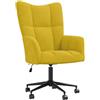 GHVBNMF Poltrona relax in velluto giallo senape, sedia da ufficio | Elegante sedia girevole per ufficio e studio, con morbida imbottitura in schiuma, molla a gas e base a croce.