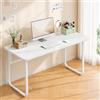 Klesmiun Scrivania moderna e semplice per home office, tavolo da studio e scrittura in legno per camera da letto (140x60 cm)