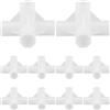 ERINGOGO Connettori a 4 Vie in Plastica per Aste Armadio 13 MM Giunti a Snodo Rapido 10 Pezzi per Scarpiere e Armadi Accessori per Organizzazione Ripostiglio e Montaggio Fai da Te