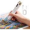 WeBeqer Penna Elettrica per Diamond Painting con Luce, 2 velocità Aspirazione | Silenziosa <48dB, 500mAh 4-5h, USB-C, Accessori per l'artigianato, Regalo Creativo per Bambini e Adulti