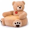 DE.CAR2 Poltrona Orso Beige per Bambini Dolce Abbraccio 50x50x50 cm | Per Bambini, Design Orso, 50x50x50 cm, Colore Beige, Dolce Abbraccio