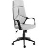 AC ANGEL CERDÁ Angel Cerdá - Sedia Ufficio Design Premium Girevole, Rivestita in Tessuto Grigio | Sedia da Ufficio Ergonomica con Schienale Ampio e Braccioli | Gambe in Acciaio Cromato | 63 x 63 x 117/127 cm