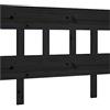 Qnhdfrt Testiera Letto Nera 78,5x3x81 cm in Legno Massello di Pino | Pannello retroletto rustico in pino per camera da letto, ideale come supporto per leggere o guardare la tv.