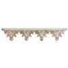 KiBcsLic Mensola Barocca Anticata Shabby Chic Mensola Intagliata da Parete Salvaspazio Ripiano Floreale Vintage per Ingresso, Grande