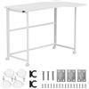 Maclean Scrivania pieghevole con ruote 100 x 65 cm, 50 kg, 75 cm (bianco) | Design pieghevole con ruote bloccabili Piano di lavoro ergonomico telaio in acciaio capacità di carico 50 kg
