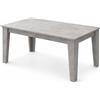 Bricozone Tavolo Da Pranzo Allungabile 140 200 Cm Per 8 Persone Design Moderno Con Gambe A Spillo Piano In Melaminico Per Cucina Soggiorno Sala Da Pranzo 140X90X78 Cm (Grigio cemento)