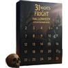 Jnchdghwa Calendario 'Avvento 2025 31 Nights of Fright Halloween Countdown Box con 31 Statuette Spettrali per Feste e Casa, Set di Statuette Spettrali da Esposizione Spaventosa
