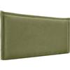 DHOME Testiera Imbottita in Tessuto Aqualine con Bordino da Parete Fonoassorbente Acustica Testata Letto per Camera Moderna di Tendenza (Verde, 4cm Sp., 70cm Alt., 105cm)