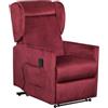 POLTRONE ITALIA Eva 2 | DETRAZIONE 19% | Poltrona Relax Alzapersona Reclinazione Indipendente con 2 Motori Salvaspazio Memory Rosso