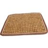 OUNONA Tappetino Rinfrescante in bambù 50x50 con Trama a Griglia | Colore Casuale, Base Antiscivolo in Gomma, Pieghevole e Arrotolabile per Sedie da Pranzo e Pavimenti del Bagno