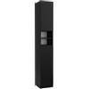MebLocker Mobile bagno 30 cm, 2 Ante, Nero | Colonna Bagno, Mobile Contenitore, Design Salvaspazio, Mobile Bagno 30x180x31 cm