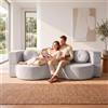 PEBFHSQW Divano letto matrimoniale Boneless Divano-Letto Convertibile 150CM 2Cuscini | Divano lavabile sfoderabile,nessun montaggio,imbottitura morbida in schiuma ad alta densità,soggiorno,camera ospiti e ufficio