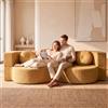 PEBFHSQW Divano letto matrimoniale Boneless Divano-Letto Convertibile 150CM 2Cuscini | Divano lavabile sfoderabile,nessun montaggio,imbottitura morbida in schiuma ad alta densità,soggiorno,camera ospiti e ufficio