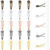 UNICRAFTALE 25 Set base di fermagli per capelli vuoti per fai da te | 5 colori, cabochon rotondi trasparenti inclusi, ferro, dimensioni 54,5 x 17,5 mm, vassoio 16,5 mm, scatola portaoggetti 12,5