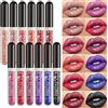 Skynest Set 12 colori Rossetti liquidi opachi e lucidi, Lunga durata, waterproof, shimmer e opachi, Seducenti tonalità nude