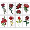 Larfraecy Tatuaggio rosa adesivo 8 fogli Adesivi RoseTattoo impermeabiliRose Fiori Tatuaggi Temporanei per donne bambini ragazze Braccio Collo Viso Schiena Spalle Gambe