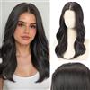 testar Nera 13×6 Parrucca Frontale in Pizzo, Lunghe Body Wave per Donne Bianche, Parrucca in Fibra Sintetica Resistente al Calore, 55 cm, per Uso Quotidiano & Cosplay
