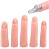 Wilgure Dito finto magnetico per pratica manicure, dito finto in silicone per pratica per gli amanti delle unghie