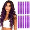 BZURTER 14 Pcs Extension Capelli Clip Hair Tinsel 50cm Glitter Resistente al Calore | PET di alta qualità,senza colla(circa 200 fili ciascuna)Perfetto per Carnevale,festival musicali,feste,cosplay e compleanni