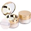 Cldaisy 1 pz oro delicato 6 grammi polvere sciolta contenitori con Puff, contenitore vuoto portatile per polvere di trucco, custodia in plastica riutilizzabile mini polvere compatta fai da te custodia per