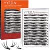 VYRILA Lash Cluster 240 Ciglia singole, 8-16 mm Diy Lash Extension, D Curl Lash Clusters Wispy, 3D Natural Lash Clusters sembrano ciglia Extension DIY in casa Assortimento di 240 pezzi, arancione 240