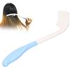 Fyearfly Pettine a manico lungo Pettine con manici ergonomici curvi per anziani con disabilità manuali Silicone ABS blu bianco